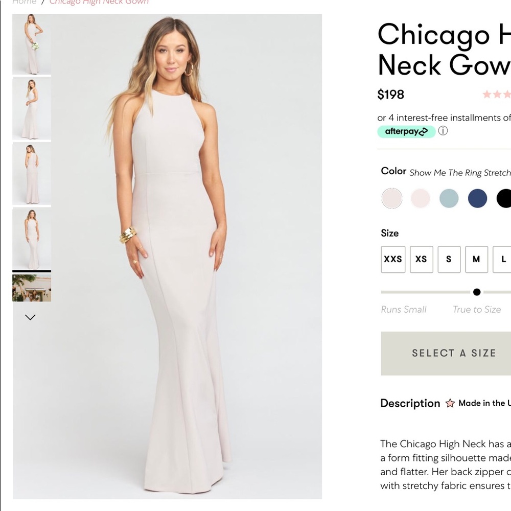 Show Me Your Mumu Chicago High Neck Gown, Show Me the Ring Stretch Crepe